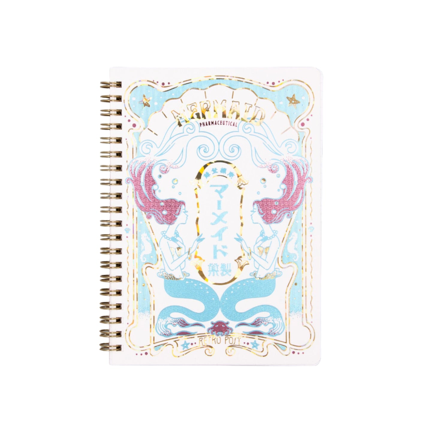 Rokkaku x OB1 - Foil-Stamped B6 Spiral Notebook - Mermaid Pharmaceutical