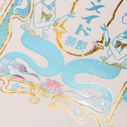 Rokkaku x OB1 - Foil-Stamped B6 Spiral Notebook - Mermaid Pharmaceutical