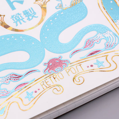 Rokkaku x OB1 - Foil-Stamped B6 Spiral Notebook - Mermaid Pharmaceutical