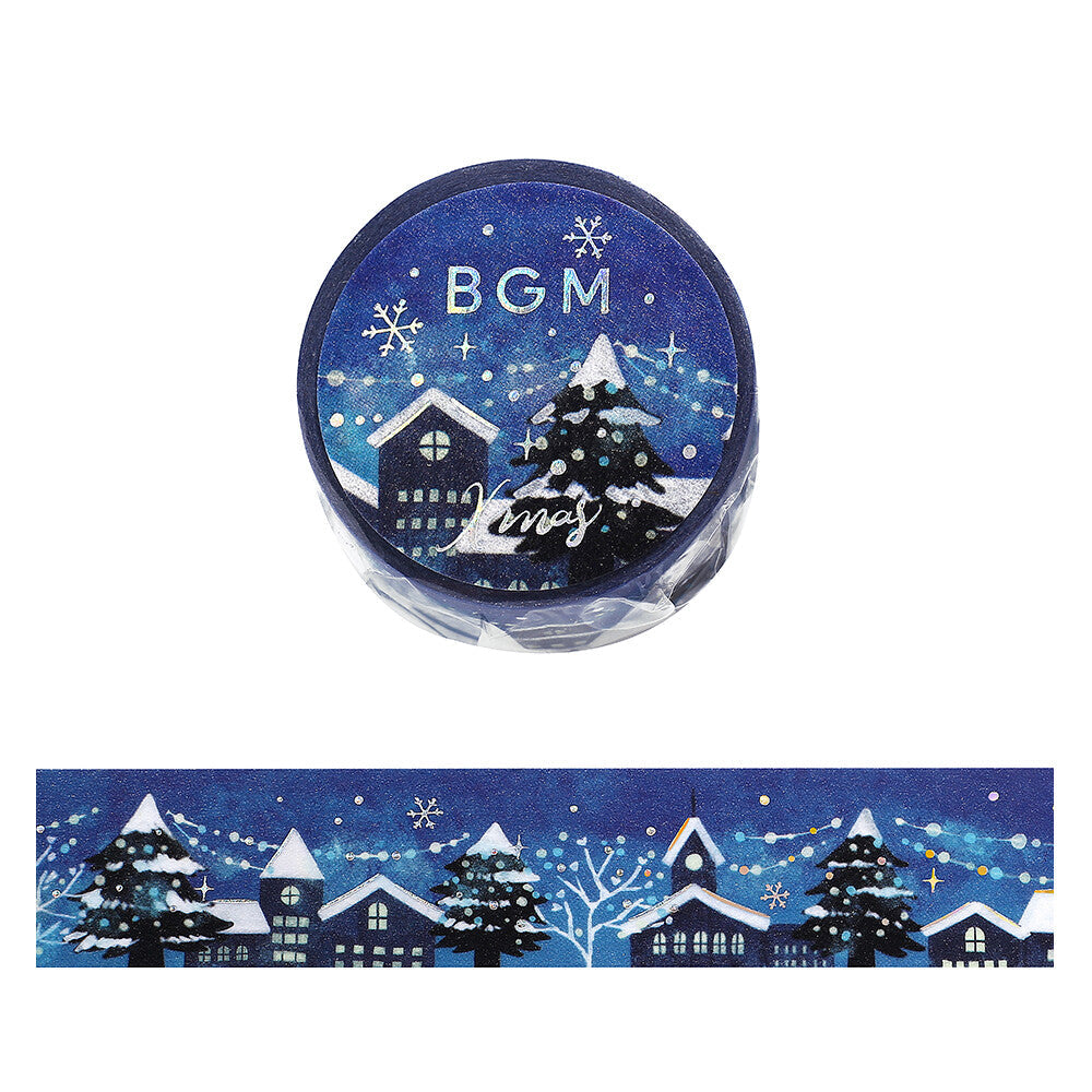 Decorative washi tape with winter scene design 