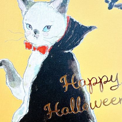 Halloween Limited - Foil-Stamped Postcard - Tocorocomugi - Dracula Kitty