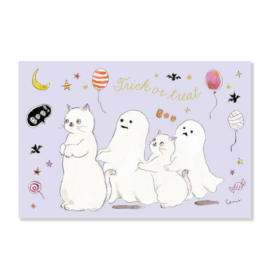 Halloween Limited - Foil-Stamped Postcard - Tocorocomugi - Ghost