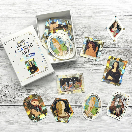 SEAL-DO Shinzi Katoh Flake Stickers - Classic Art Collection - Leonardo da Vinci / Botticelli