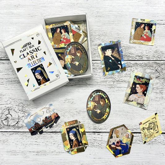 SEAL-DO Shinzi Katoh Flake Stickers - Classic Art Collection - Rembrandt / Vermeer