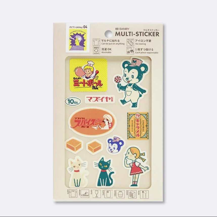 OB1TOY x Sanby - OB1TOY Collaboration - Multi-Stickers - Mazuiya Caramel