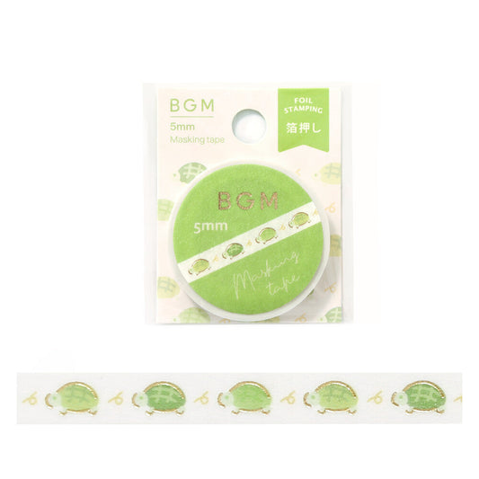 BGM Slim Washi Tape - Running Turtle