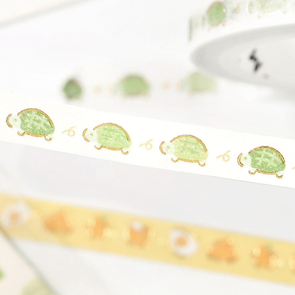 BGM Slim Washi Tape - Running Turtle