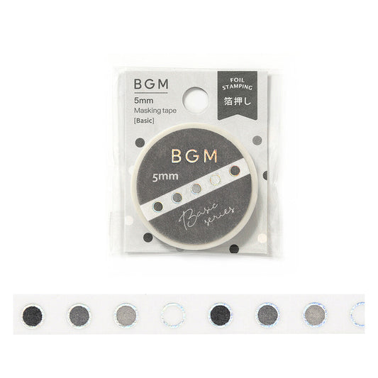 BGM Slim Washi Tape - Basic Round