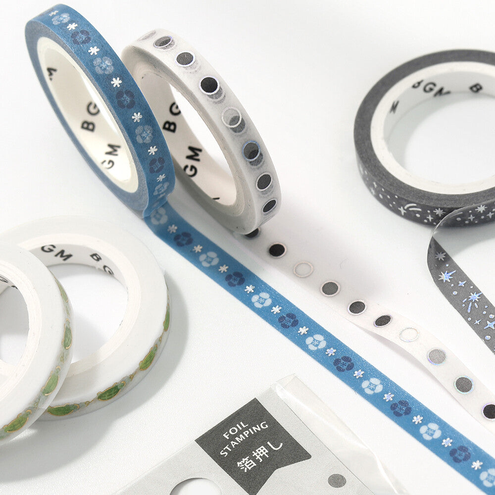 BGM Slim Washi Tape - Basic Round