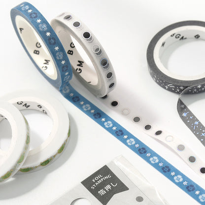 BGM Slim Washi Tape - Basic Round