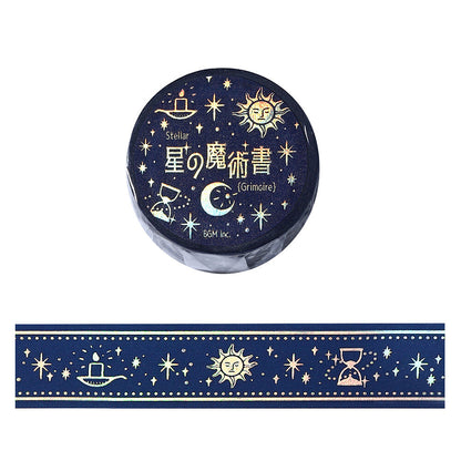 BGM Washi Tape - Stellar Grimoire / Star Spellbook - Blue