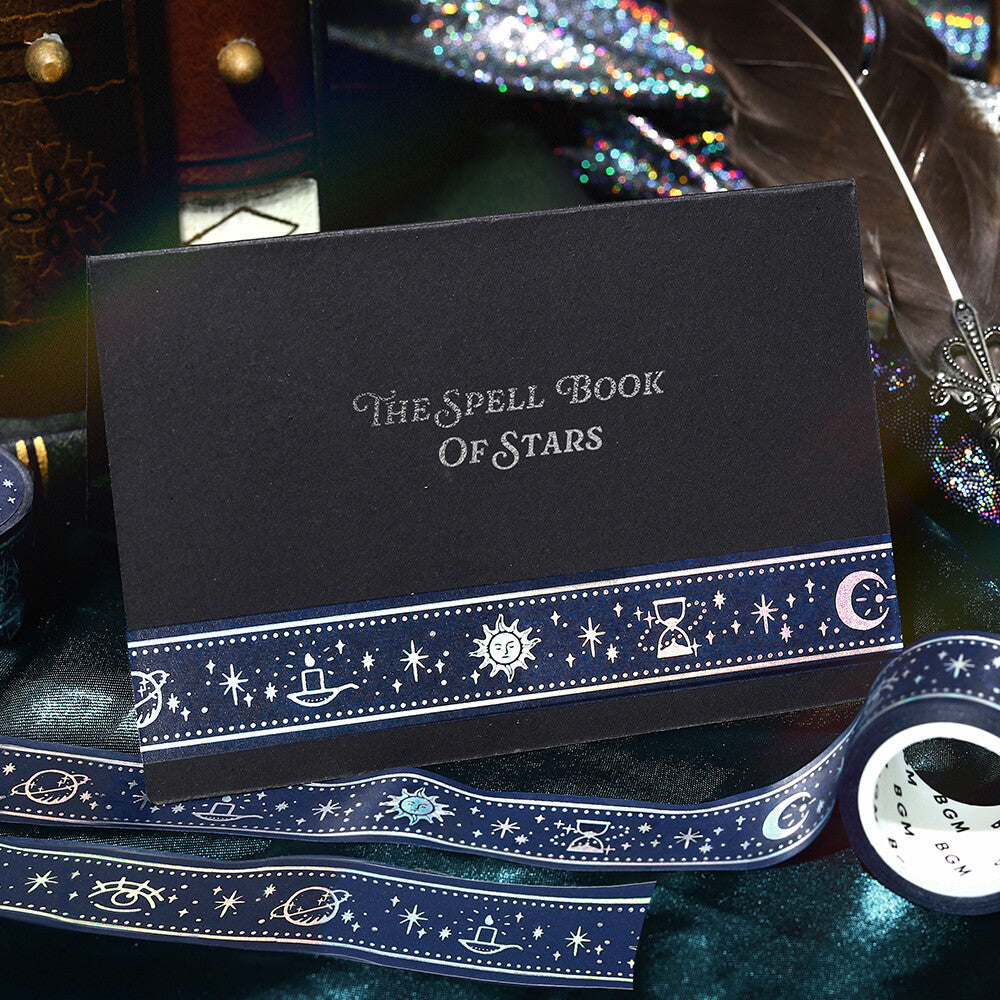 BGM Washi Tape - Stellar Grimoire / Star Spellbook - Blue