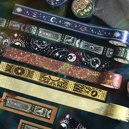 BGM Washi Tape - Stellar Grimoire / Star Spellbook - Darkness (Black)