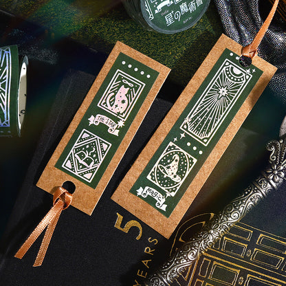 BGM Washi Tape - Stellar Grimoire / Star Spellbook - Spirit (Green)