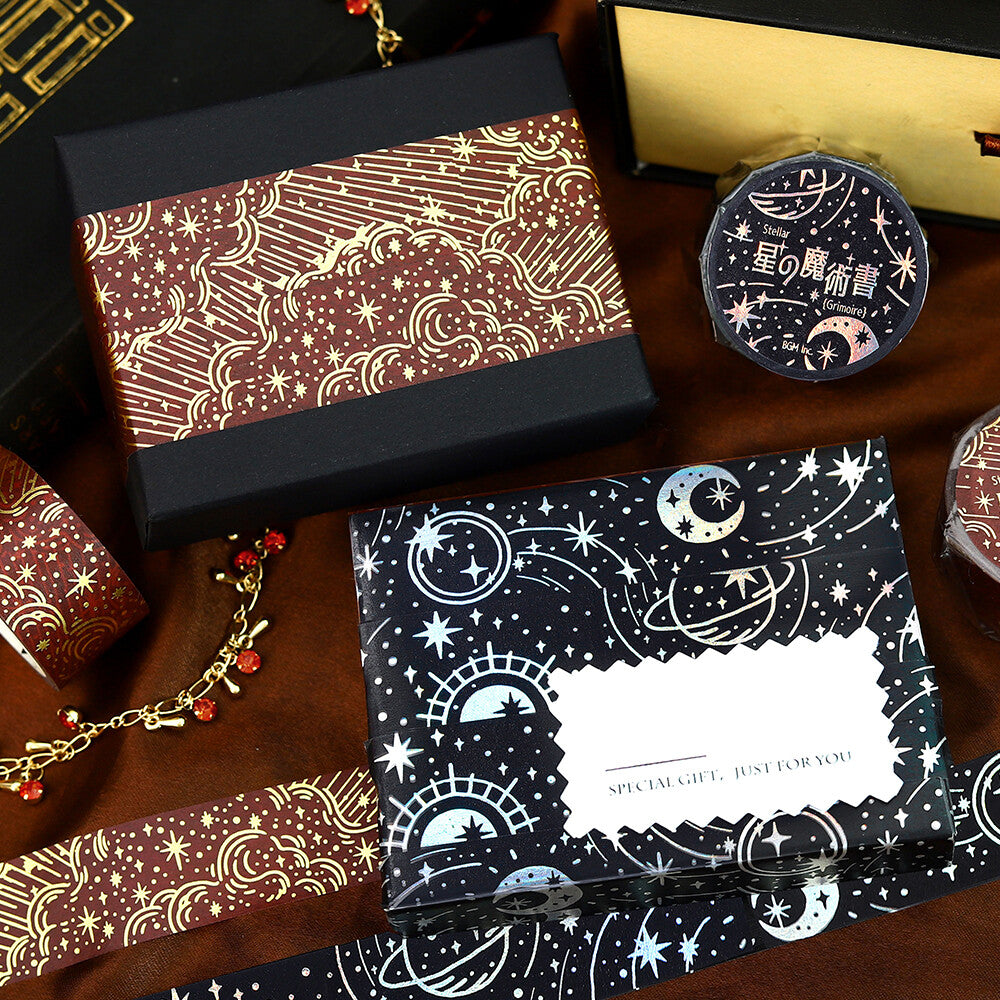 BGM Washi Tape - Stellar Grimoire / Star Spellbook - Flame (Red)