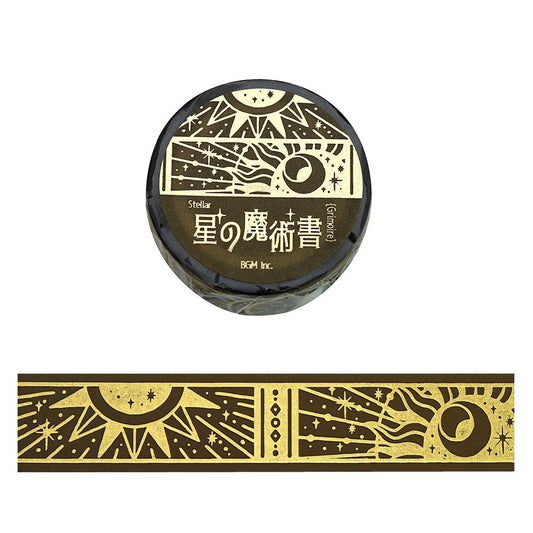 BGM Washi Tape - Stellar Grimoire / Star Spellbook - Sacred (Brown)