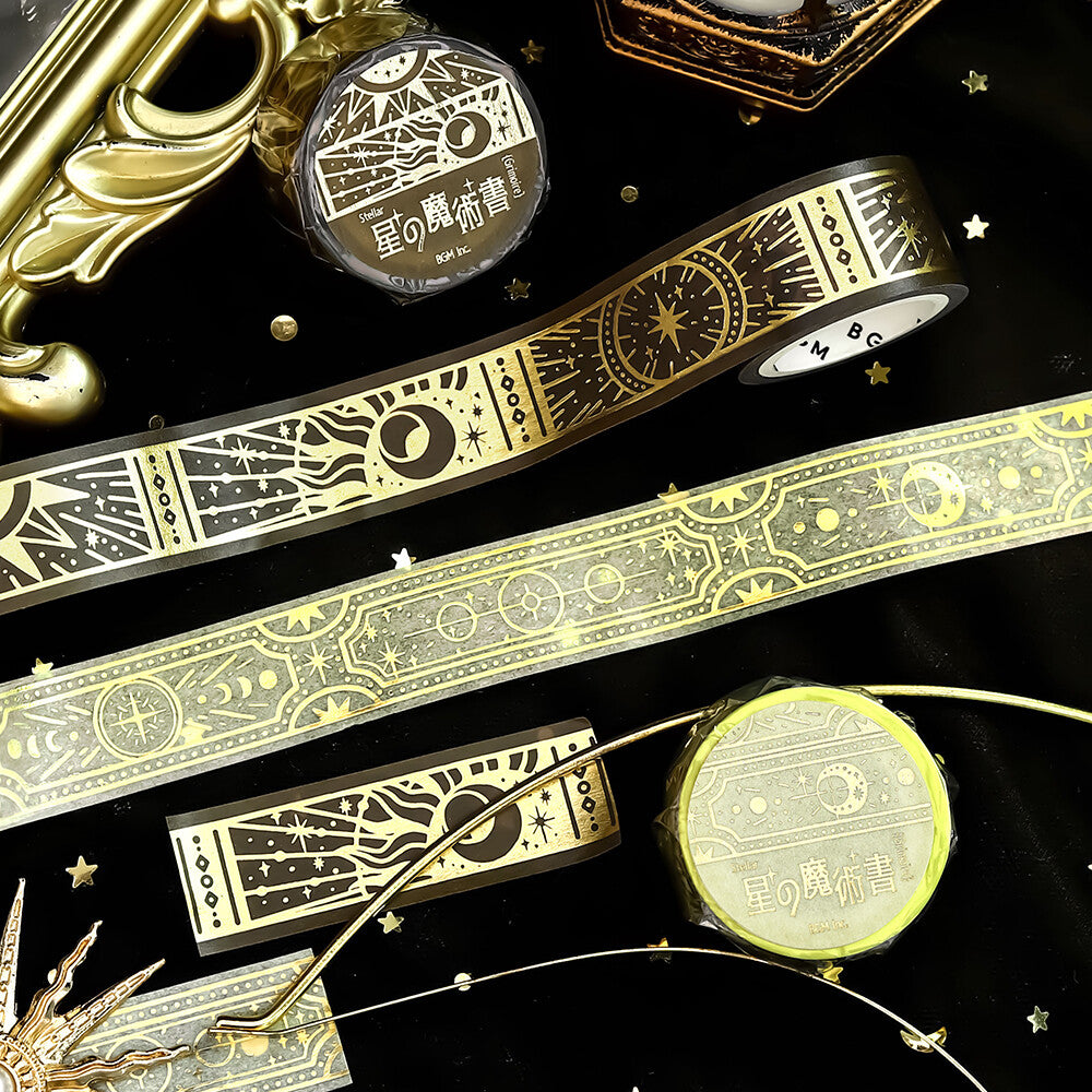 BGM Washi Tape - Stellar Grimoire / Star Spellbook - Sacred (Brown)