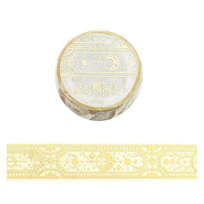 BGM Washi Tape - Stellar Grimoire / Star Spellbook - Light (White)