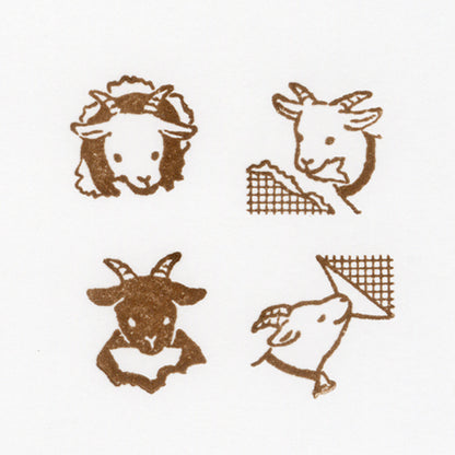 NB Co. Ltd. - Rubber Stamp Set - Mischief in the Margins - Goats