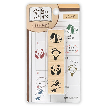 NB Co. Ltd. - Rubber Stamp Set - Mischief in the Margins - Pandas