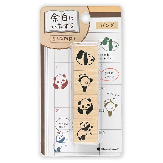 NB - Rubber Stamp Set - Mischief in the Margins - Pandas