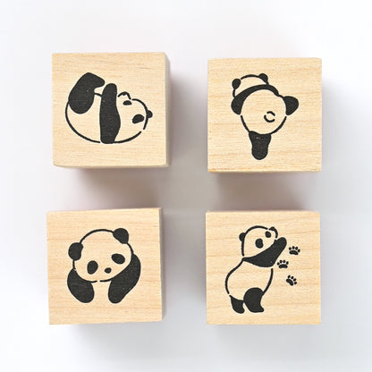 NB Co. Ltd. - Rubber Stamp Set - Mischief in the Margins - Pandas