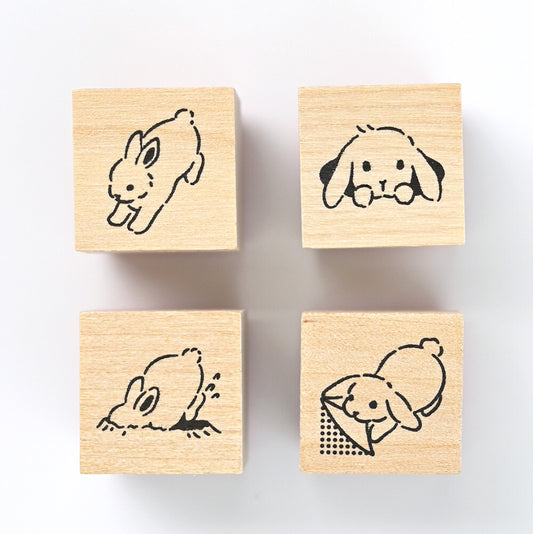 NB - Rubber Stamp Set - Mischief in the Margins - Rabbits