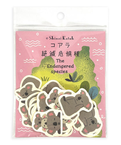 SEAL-DO Shinzi Katoh - Banana Paper Flake Stickers - Endangered Species - Koala
