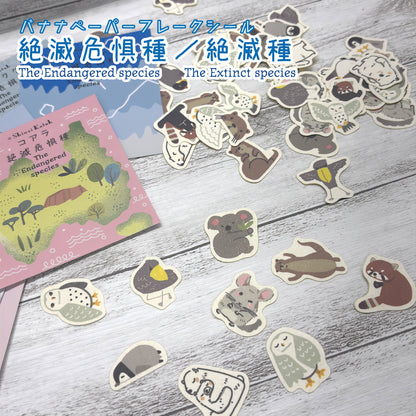 SEAL-DO Shinzi Katoh - Banana Paper Flake Stickers - Endangered Species - White Owl