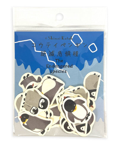 SEAL-DO Shinzi Katoh - Banana Paper Flake Stickers - Endangered Species - Penguins