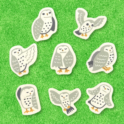 SEAL-DO Shinzi Katoh - Banana Paper Flake Stickers - Endangered Species - White Owl