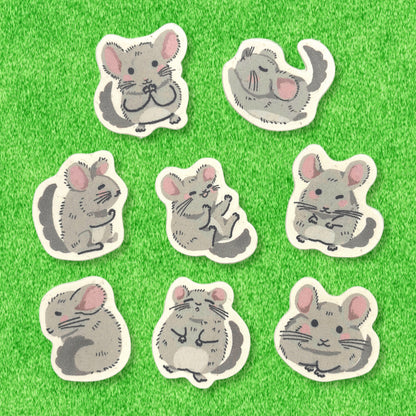 SEAL-DO Shinzi Katoh - Banana Paper Flake Stickers - Endangered Species - Chinchilla