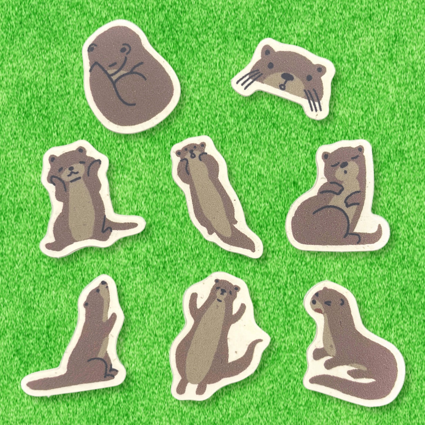 SEAL-DO Shinzi Katoh - Banana Paper Flake Stickers - Endangered Species - Japanese River Otter