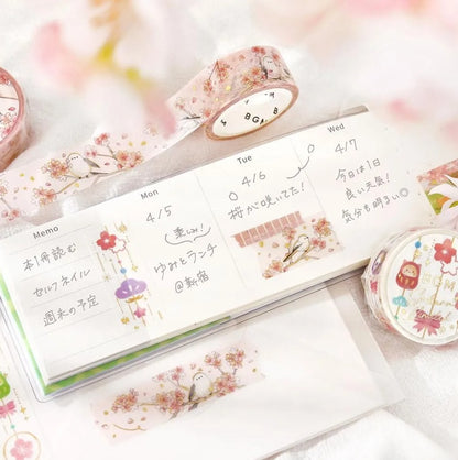 BGM - 15mm Washi Tape - Sakura Limited - Cherry Blossom Decoration