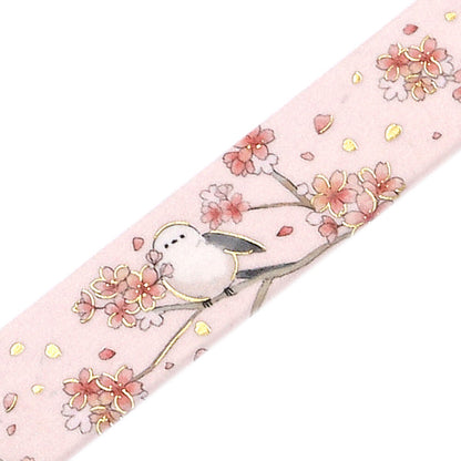 BGM - 15mm Washi Tape - Sakura Limited - Cherry Blossoms and Shima Enaga