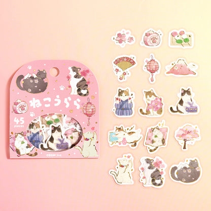 BGM - Flake Stickers - Sakura Limited - Nekourara (Splendid Cats)