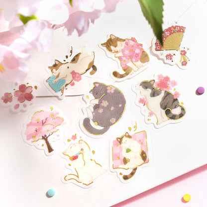 BGM - Flake Stickers - Sakura Limited - Nekourara (Splendid Cats)