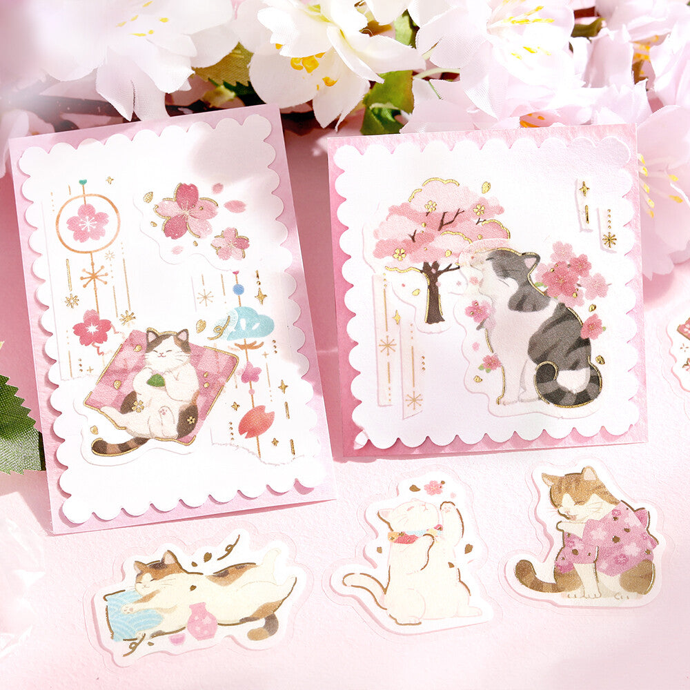 BGM - Flake Stickers - Sakura Limited - Nekourara (Splendid Cats)