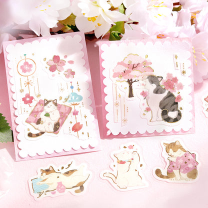 BGM - Flake Stickers - Sakura Limited - Nekourara (Splendid Cats)