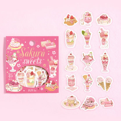 BGM - Flake Stickers - Sakura Limited - Sakura Sweets