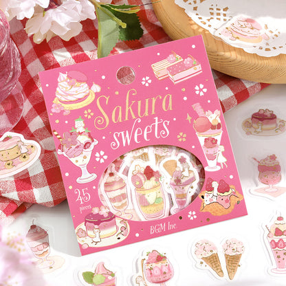 BGM - Flake Stickers - Sakura Limited - Sakura Sweets