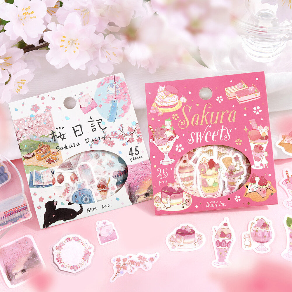 BGM - Flake Stickers - Sakura Limited - Sakura Sweets