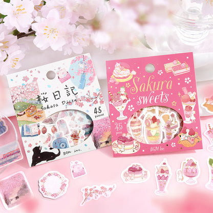 BGM - Flake Stickers - Sakura Limited - Sakura Sweets