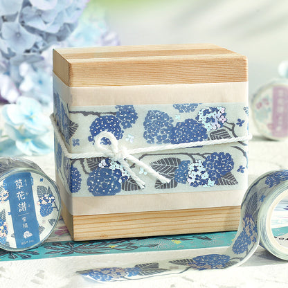 BGM - 20mm Washi Tape - Decorative Flower Study Series - Hydrangea