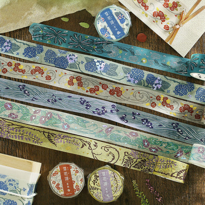 BGM - 20mm Washi Tape - Decorative Flower Study Series - Iris