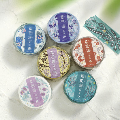 BGM - 20mm Washi Tape - Decorative Flower Study Series - Iris