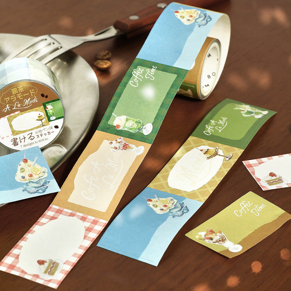 BGM - Writable Sticker Roll - Cafe a la Mode
