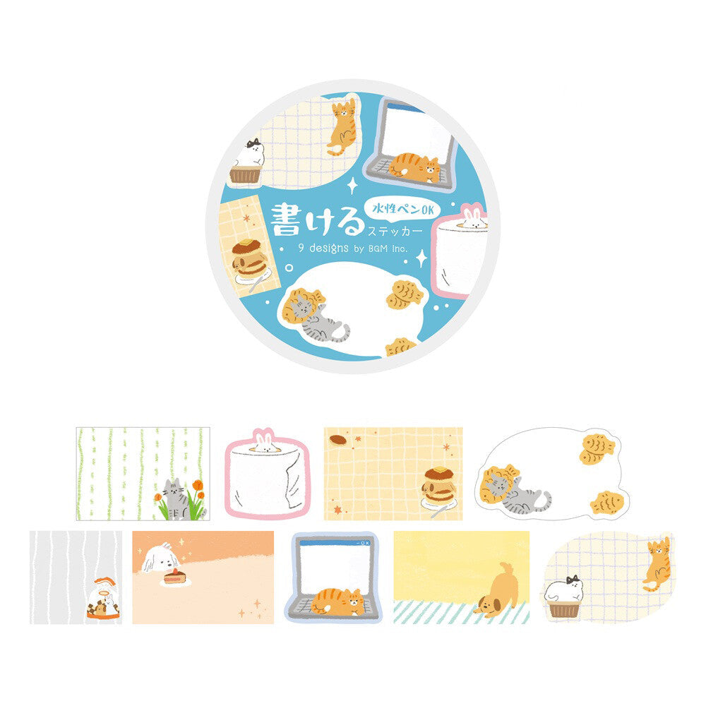 BGM - Writable Sticker Roll - Cozy Animals