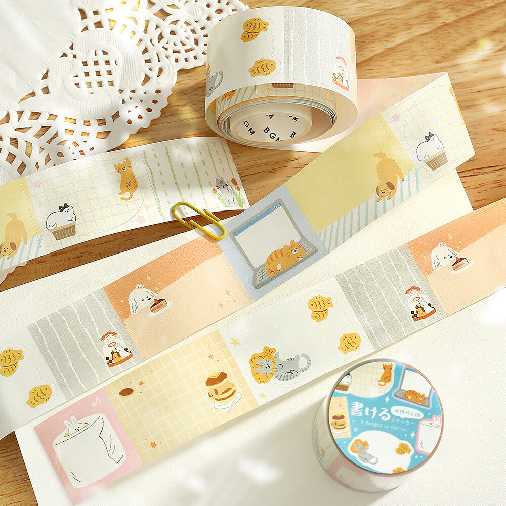 BGM - Writable Sticker Roll - Cozy Animals