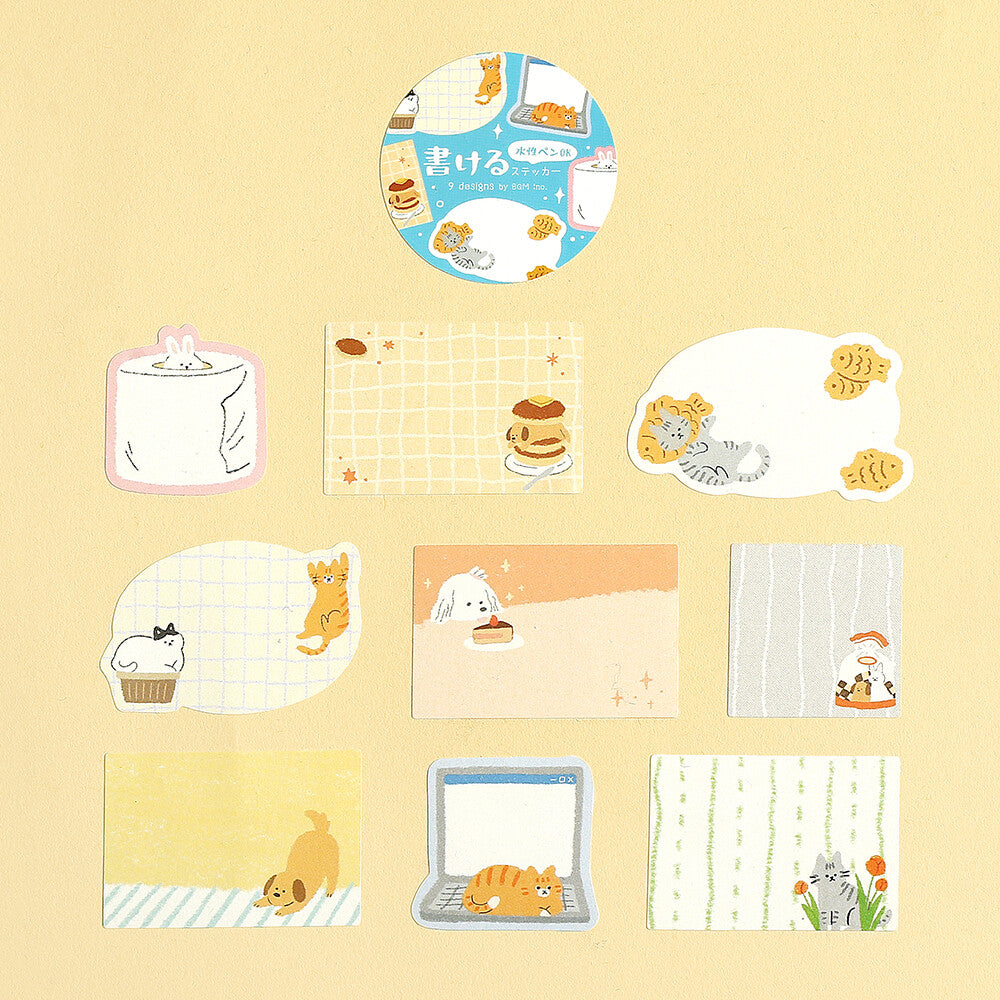BGM - Writable Sticker Roll - Cozy Animals